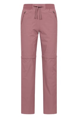 'Explorer' Women's Zip Off Trouser Short Lightweight Quick Dry Convertible Pants Pink