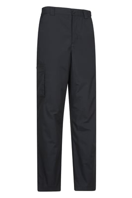 'Trek II' Men's Trousers Warm Fleece Lined Lightweight Quick Dry Outdoor Pants Black