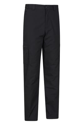 'Trek II' Men's Trouser Warm Fleece Lined Elastic Waist Quick Dry Outdoor Pants Black
