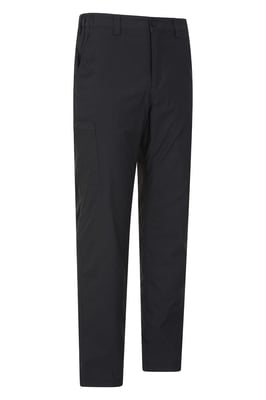 'Trek' Men's Trouser Lightweight Fleece Lined Stretchy Quick Dry Outdoor Pants Black