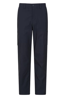 'Trek II' Men's Trousers Warm Fleece Lined Elastic Waist Quick Dry Outdoor Pants Dark Blue