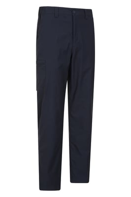 'Trek II' Men's Trousers Warm Fleece Lined Elastic Waist Quick Dry Outdoor Pants Dark Blue