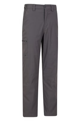 'Trek' Men's Stretch Trouser Lightweight Fleece Lined Quick Dry Outdoor Pants Dark Grey