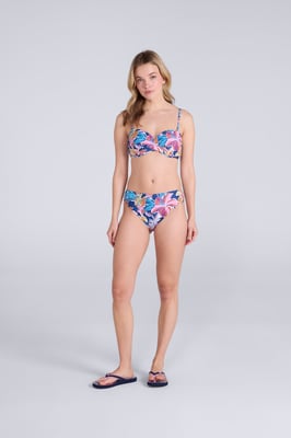 'Docks' Women's Bandeau Bikini Top Chlorine Resistant Removable Straps Swimwear Purple