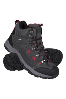 'Adventurer' Men's IsoDry Boots Cushioned Footbed Breathable Waterproof Hiking Shoes Grey