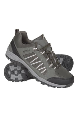 'Path' Men's Walking Shoes Cushioned Footbed Mesh Lining Waterproof Comfy Trail Trekking Trainers Khaki