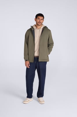 'Pace' Men's Waterproof Jacket with Adjustable Hood & Cuffs Packable Coat Forest Green
