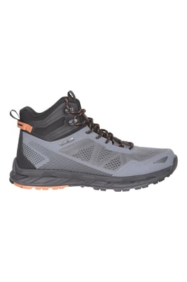 'Crusade' Men's Waterproof Walking Boots Lightweight IsoDry Breathable Footwear Black