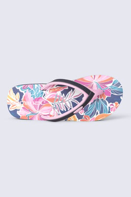 'Swish' Women's Flip Flops with Soft Padded Upper Straps Slip-on Beach Sandals Purple