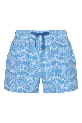 Women's Patterned Boardshorts Quick Dry UV Protection Stretchy Trunks Medium Blue