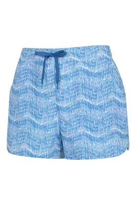 Women's Patterned Boardshorts Quick Dry UV Protection Stretchy Trunks Medium Blue