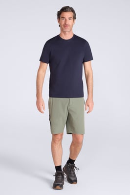 'Wander' Men's Packaway Shorts Quick Drying UV50 Protection Travel Short Pants Olive