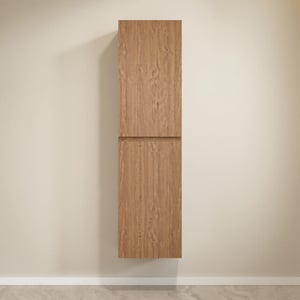 Mirlux Badkamermeubelset liora 100cm warm eiken wastafel wit