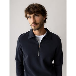 Mos Mosh 511110 468 mosmosh mmgabel zip polo sweat salute navy