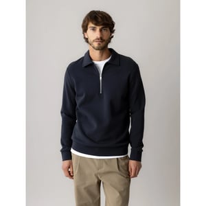 Mos Mosh 511110 468 mosmosh mmgabel zip polo sweat salute navy