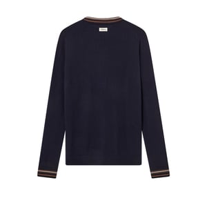 Mos Mosh 511830 469 mosmosh mmgadam contrast crew neck knit navy