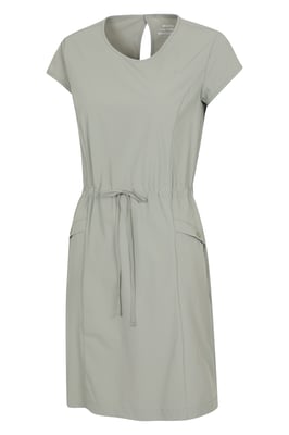 'Tahiti' Women's Quick Dry Dress UV Protection Adjustable Waist Summer Wear Khaki