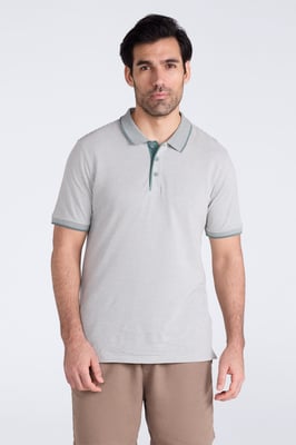 'Dawnay Pique' Men's Slub Textured Polo Shirt Comfy Casual T-Shirt Olive