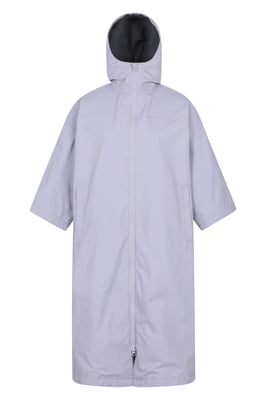 'Coastline' Women's Water Resistant Changing Robe Fleece Lined Hood Surf Poncho Lilac