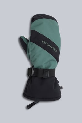 'Snowstorm' Men's Snow Mittens Waterproof Padded Warm Cosy Winter Ski Gloves Dark Green