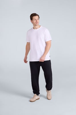 'Driver' Men's Joggers Casual Soft Cotton Lightweight Elastic Waistband Pants Black