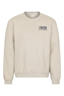 Regional Men's London Sweatshirt Crew Neck Comfy Everyday Pullover Cream
