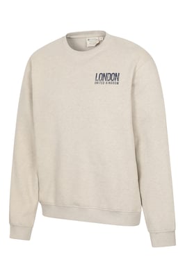 Regional Men's London Sweatshirt Crew Neck Comfy Everyday Pullover Cream