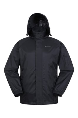 'Pakka' Men's Waterproof Jacket and Overtrouser Set Lightweight Comfy Outerwear Black