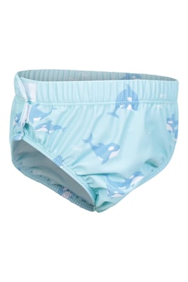Baby Swim Nappy with Elastic Waistband Kids Beach Swimwear Blue
