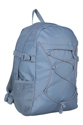 'Bolt' Unisex Backpack with Multiple Pockets Ripstop Fabric Everyday Rucksack Pale Blue