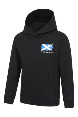 'West Highlands Way' Kids Regional Hoodie Casual Jumper Comfortable Pullover Top Black