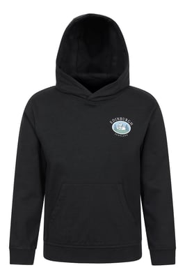 'Edinburgh' Kids Regional Hoodie Casual Jumper Comfortable Pullover Hooded Top Black