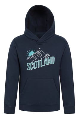 'Scotland' Kids Regional Hoodie Graphic Soft Warm Casual Outdoor Hooded Sweatshirt Navy