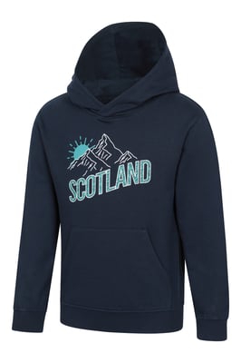 'Scotland' Kids Regional Hoodie Graphic Soft Warm Casual Outdoor Hooded Sweatshirt Navy