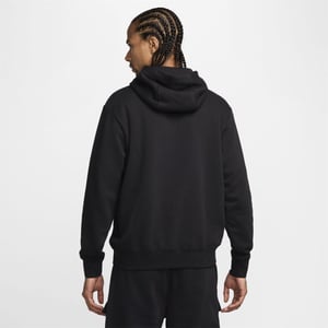 Men's Nike NSW SW AIR PO HOODY FLC BB in Black/White