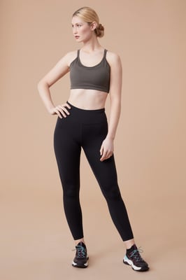 'Comfort Zone' Women's Scuba Bra Lightweight Breathable Stretchy Moisture Wick Khaki