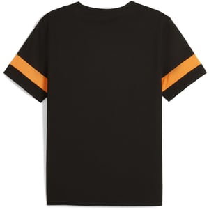 Men's Puma Attacanto Graphic Jersey Short Sleeve Performance T-Shirt in Black/Heat Fi