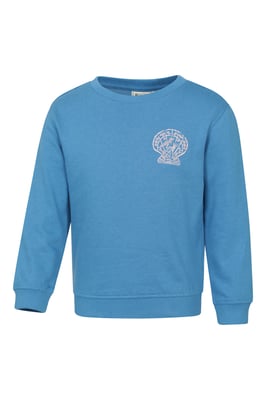 Kids Crew Neck Sweatshirt Casual Comfortable Lightweight Children's Pullover Top Blue/Navy