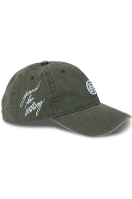 Green Monogram Washed Cotton Cap