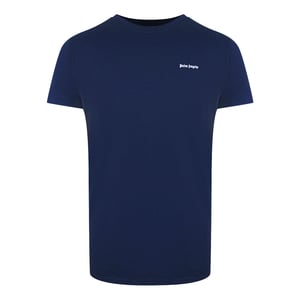 Korte Mouwen Rekbare T-shirt in Marineblauw