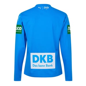 Men's Puma Dhb Goalkeeper Season 25 Short Sleeve Licensed Performance T-Shirt in Ign Blue/Royal
