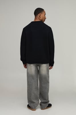Relaxed Fit Brushed Knitted Jumper