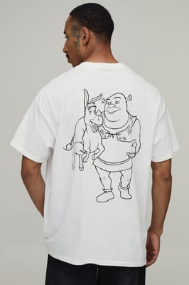 Oversized Shrek Ogre License Print T-Shirt