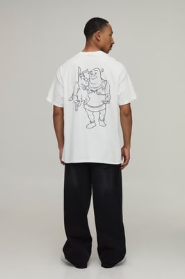 Oversized Shrek Ogre License Print T-Shirt