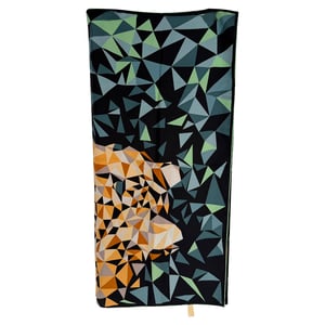 Cartier Panthere Pixel Motif Scarf in Multicolor Silk