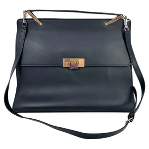 Balenciaga Medium Le Dix Cartable Top Handle Bag in Black Leather