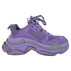 Balenciaga Triple S Sneakers in Purple Nylon Canvas