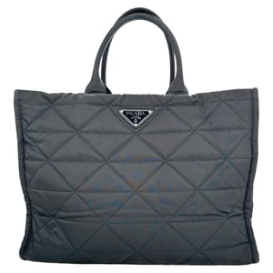 Prada Re-Nylon Quilted Tote Bag in Black Polyamide