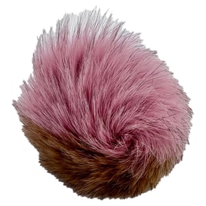 Fendi Pom Pom Bag Charm in Multicolor Fox Fur