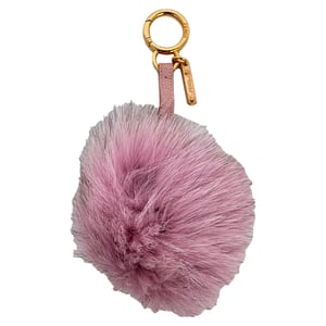 Fendi Pom Pom Bag Charm in Multicolor Fox Fur